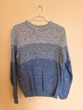 Men's Heathered Blue Crewneck Sweater